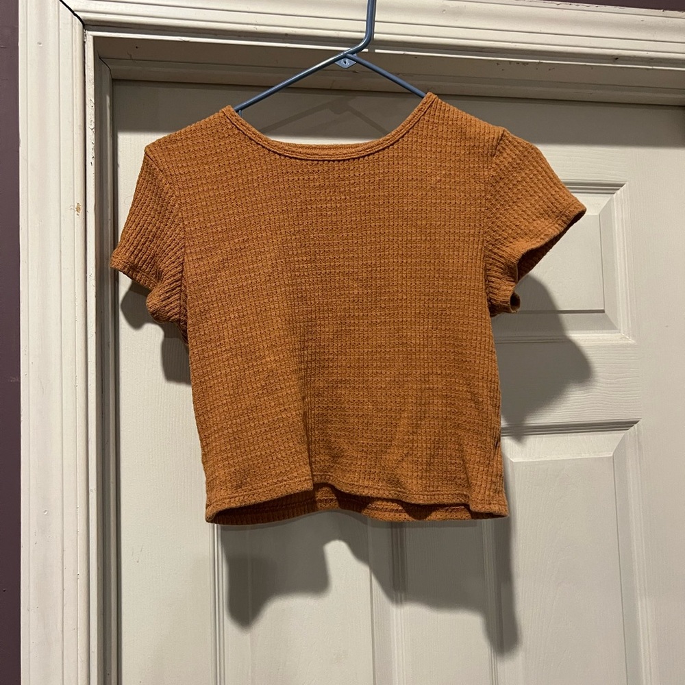 American eagle waffle knit crop top